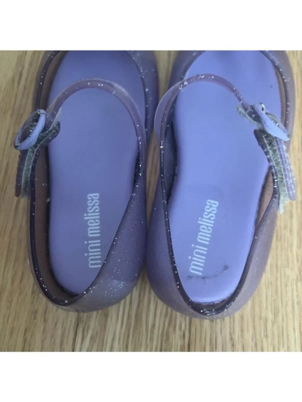 Mini Melissa Sweet Love Mary Jane Flat Lilac/Metallic Violet Toddler Size 9